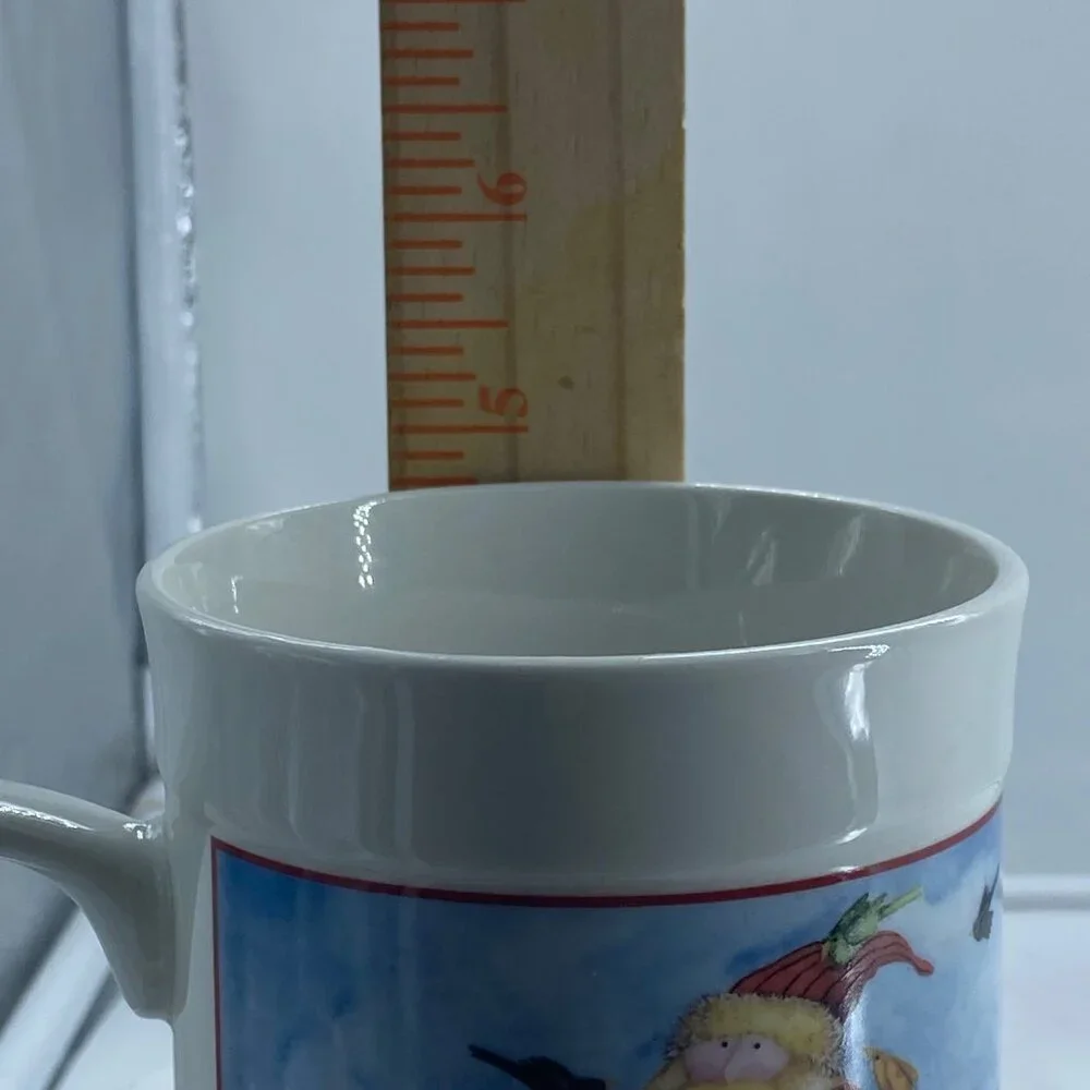 Holiday Home Christmas Santa with Cats Coffee Cup Mug‎ Debi Hron 2006 4.75